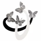 Designer ceas de perete ceas / negru handmade în Italia Zenia Viadurini