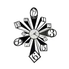 Ceas de fier cu efect optic deosebit Made in Italy - Roata Viadurini