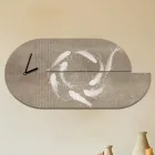 Ceas din lemn cu imprimeu stârc Made in Italy - Palau Viadurini