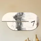 Ceas din lemn cu imprimeu stârc Made in Italy - Palau Viadurini