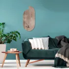 Ceas din lemn cu imprimeu stârc Made in Italy - Palau Viadurini