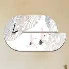 Ceas din lemn cu imprimeu stârc Made in Italy - Palau Viadurini