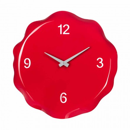 Ceas de design dintr-o singură piesă în plexiglas alb negru roșu - Frappo Viadurini