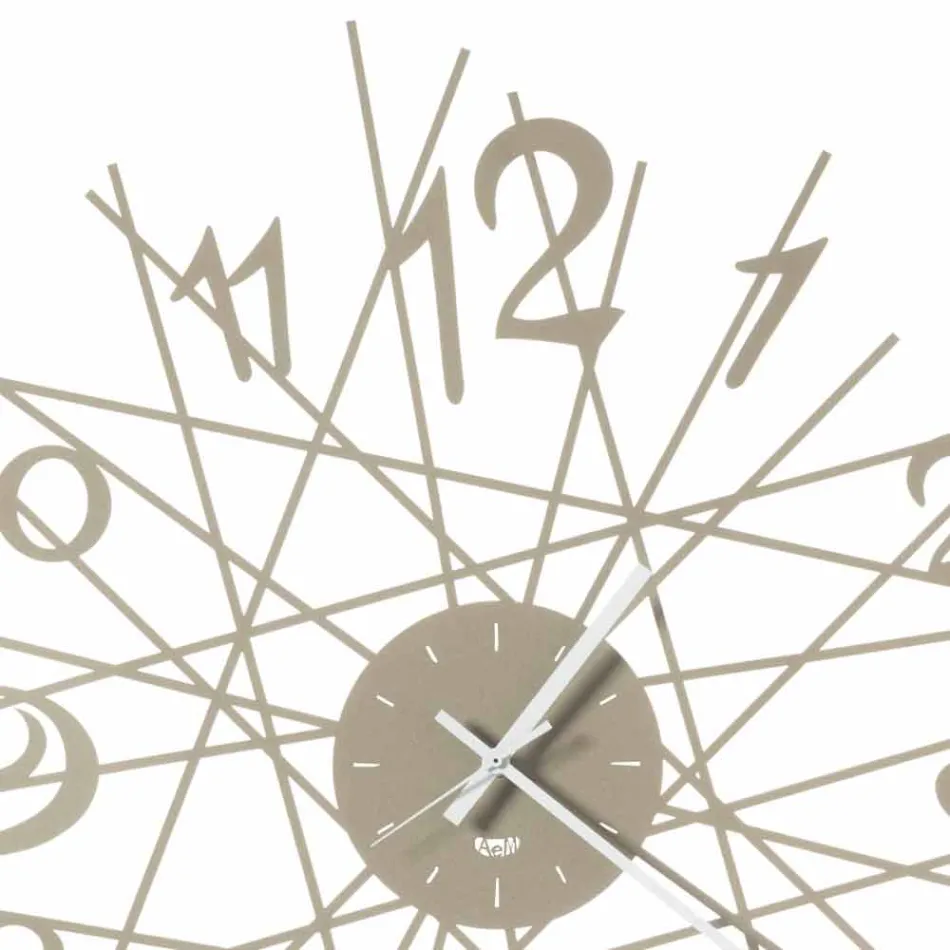 Ceas de perete rotund din fier, fabricat în Italia - Kombo Viadurini