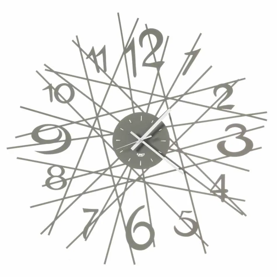 Ceas de perete rotund din fier, fabricat în Italia - Kombo Viadurini