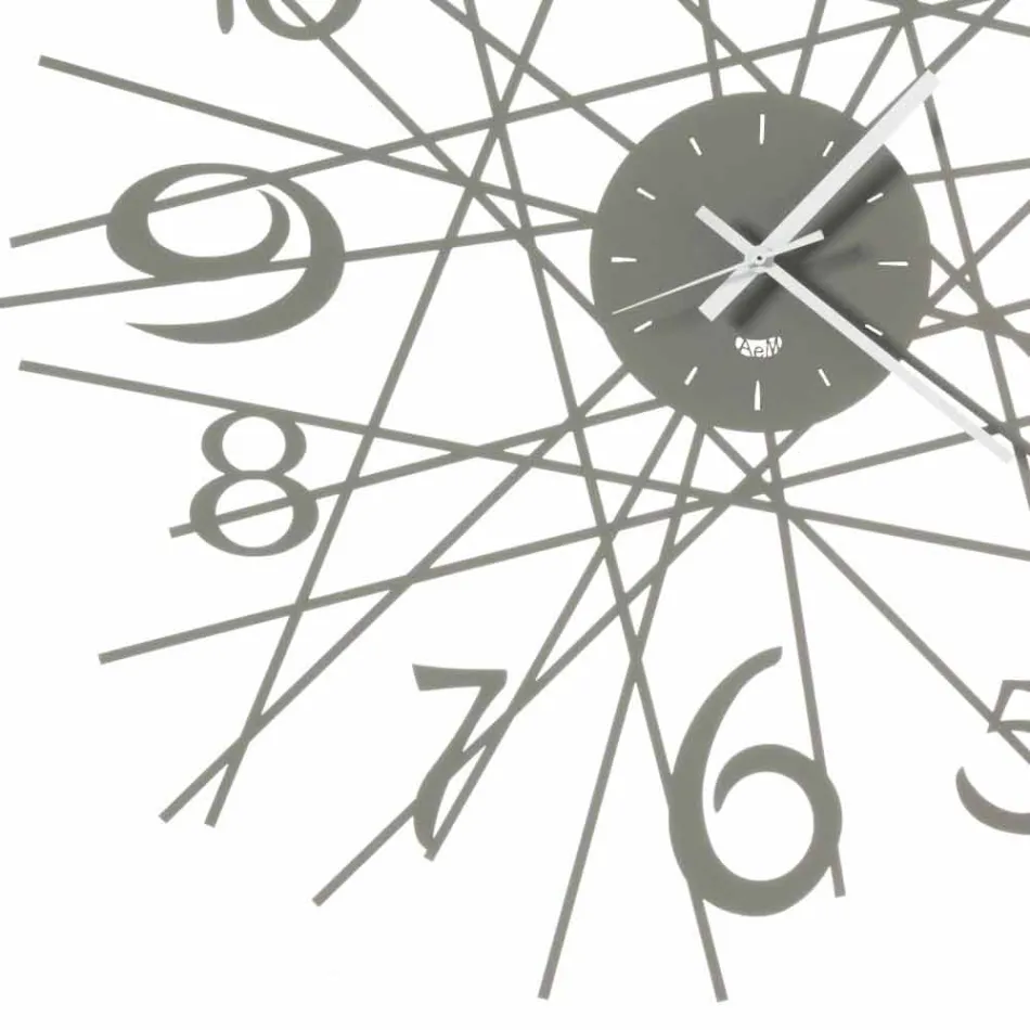 Ceas de perete rotund din fier, fabricat în Italia - Kombo Viadurini