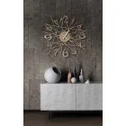 Ceas de perete rotund din fier, fabricat în Italia - Kombo Viadurini