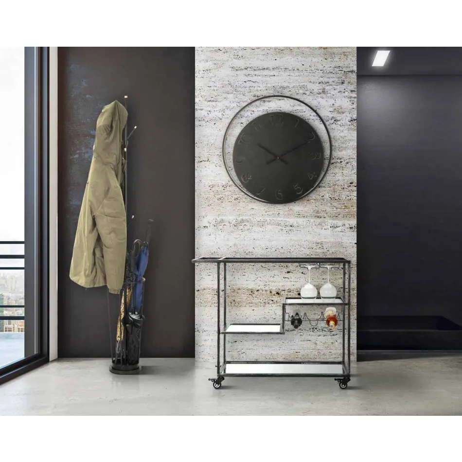 Ceas de perete rotund Diametru 60 cm Fier modern - Beatrix Viadurini