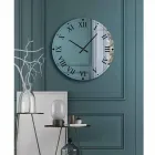 Ceas de perete rotund din cristal cu oglinda Made in Italy - Gear Viadurini