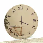 Ceas de perete rotund din cristal cu oglinda Made in Italy - Gear Viadurini