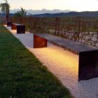 Bancă de exterior fabricată manual din oțel cu lumină LED Made in Italy - Magdalena Viadurini