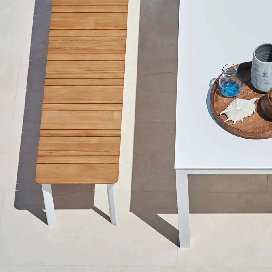 Varaschin Sistem de bancă în aer liber în design aluminiu vopsit Viadurini