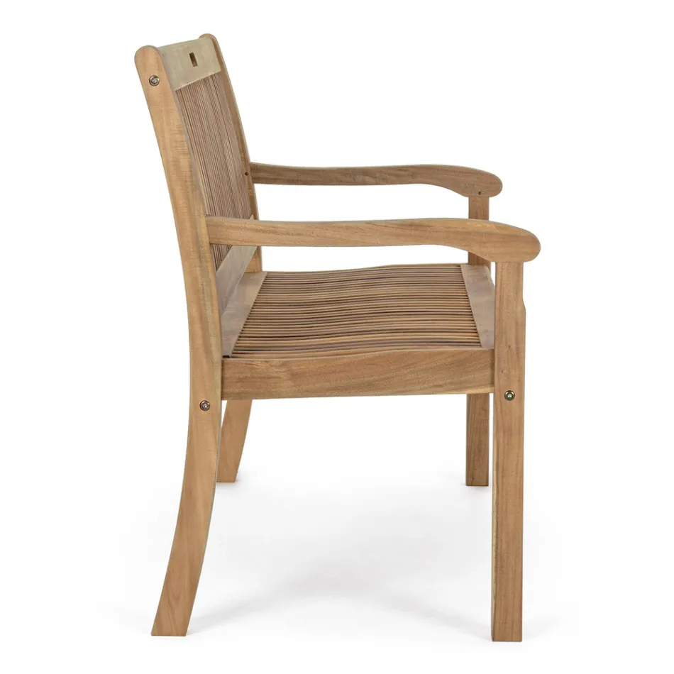 Bancă de grădină de design din lemn de salcâm pentru exterior 2 sau 3 locuri - Roxen Viadurini