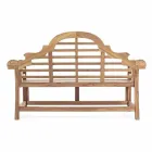 Bancă de grădină din lemn de teak cu design rustic - Simonia Viadurini