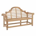 Bancă de grădină din lemn de teak cu design rustic - Simonia Viadurini