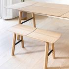 Banc modern de design din lemn de frasin cu scaun furnir - Andria Viadurini