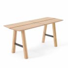 Banc modern de design din lemn de frasin cu scaun furnir - Andria Viadurini