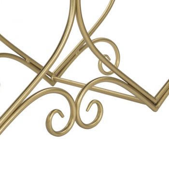Bancă din fier de aur cu scaun căptușit și acoperit din țesătură - Alchimia