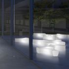 Bancă de grădină luminoasă din polietilenă cu LED Made in Italy - Galatea Viadurini