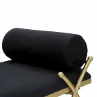 Banc modern dreptunghiular din fier, MDF și țesături - Harding Viadurini