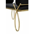 Banc modern dreptunghiular din fier, MDF și țesături - Harding Viadurini