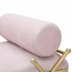 Banc modern dreptunghiular din fier, MDF și țesături - Harding Viadurini