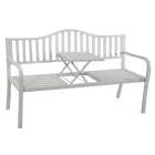 Bancă de exterior din metal cu masă retractabilă - Graffetta Viadurini