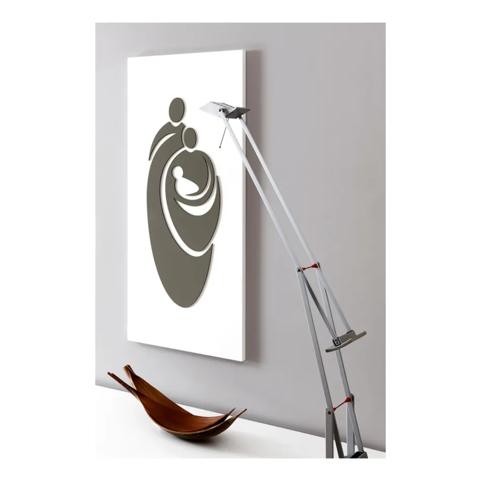 Panou reprezentând familia gravată cu laser Made in Italy - Chiaki Viadurini