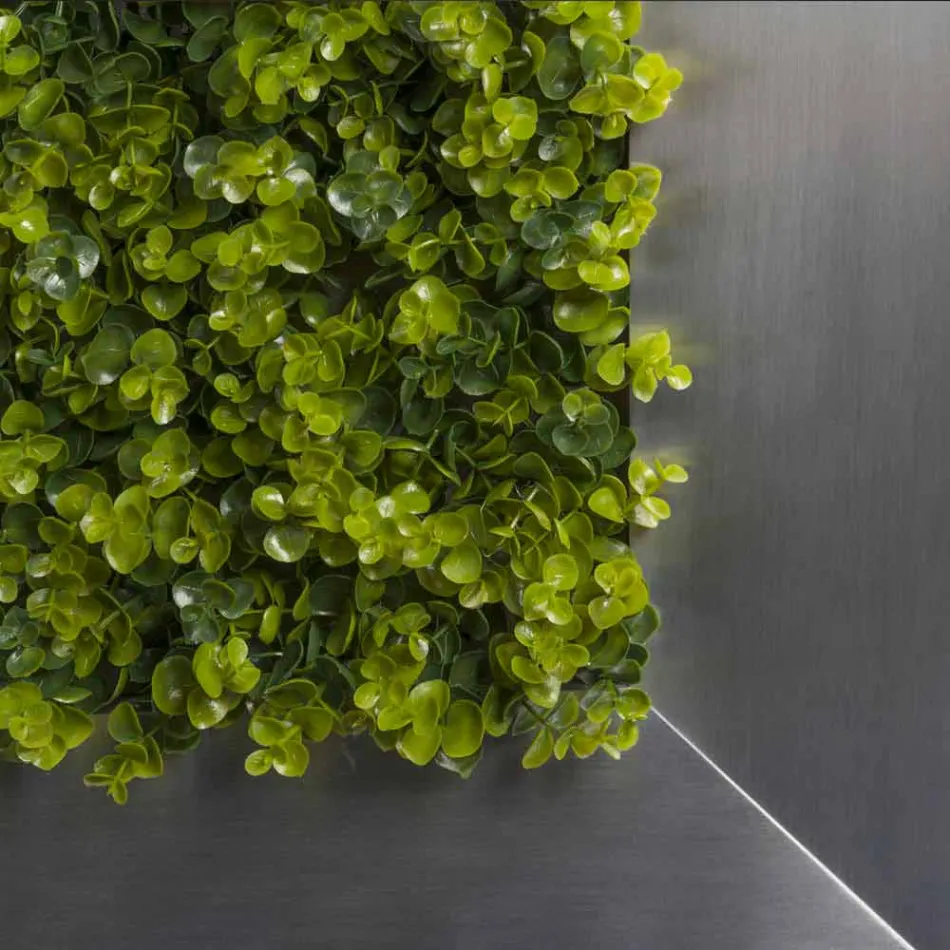 Panou decorativ din metal cu flori artificiale Made in Italy - Fiorellino Viadurini