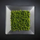 Panou decorativ din metal cu flori artificiale Made in Italy - Fiorellino Viadurini