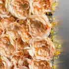 Panou decorativ de perete din metal și trandafiri artificiali Made in Italy - Rosetta Viadurini