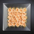 Panou decorativ de perete din metal și trandafiri artificiali Made in Italy - Rosetta