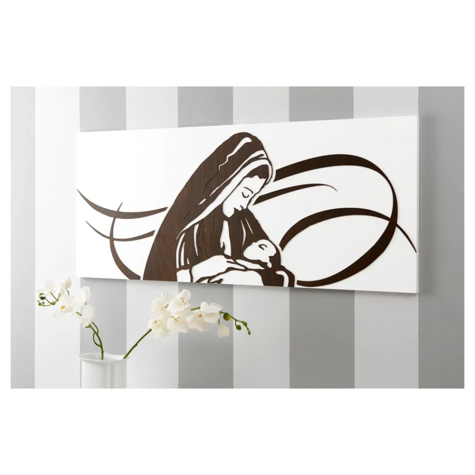 Panou realizat cu gravură laser care o înfățișează pe mama Made in Italy - Chiyo Viadurini