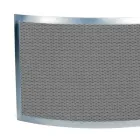 Parascântei cu plasă neagră și oțel curbat Fabricat în Italia - Safir Viadurini