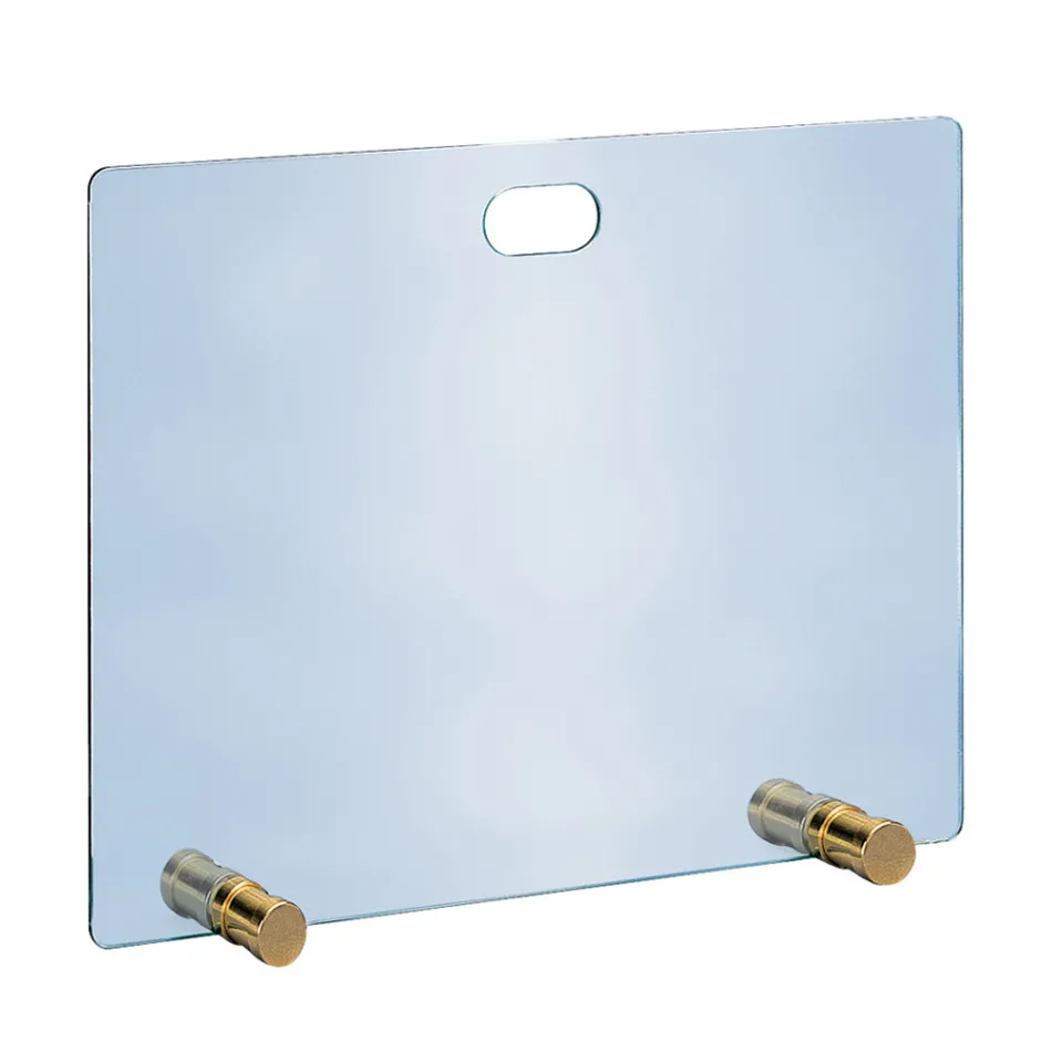 Parascântei din cristal temperat și 4 picioare Made in Italy - Delfino Viadurini