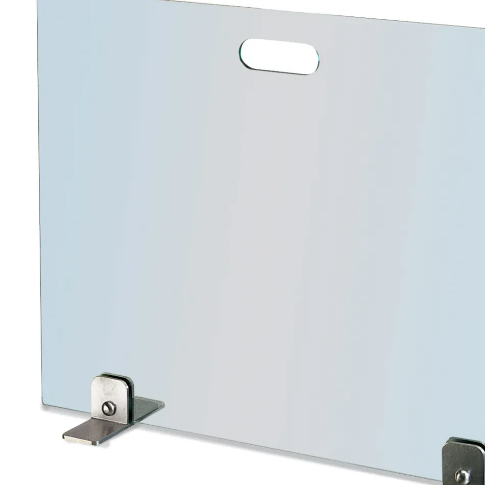 Parascântei din cristal temperat și picioare din oțel Made in Italy - Volum Viadurini