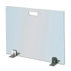 Parascântei din cristal temperat și picioare din oțel Made in Italy - Volum Viadurini