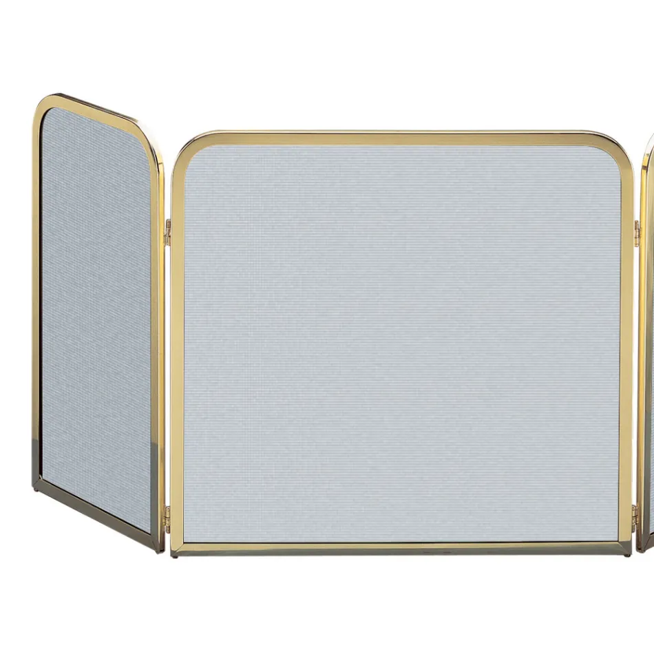 Parascântei din alamă și plasă neagră în diferite dimensiuni Made in Italy - Iguana Viadurini