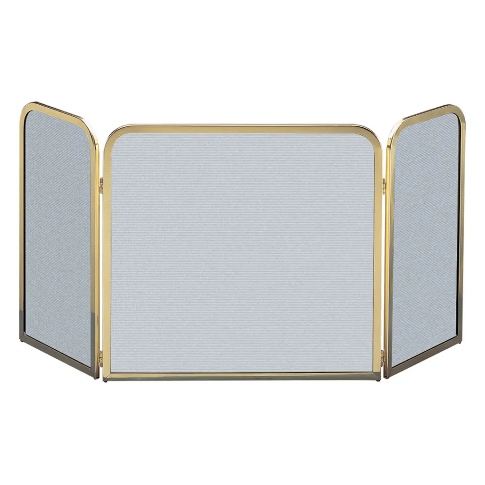 Parascântei din alamă și plasă neagră în diferite dimensiuni Made in Italy - Iguana Viadurini