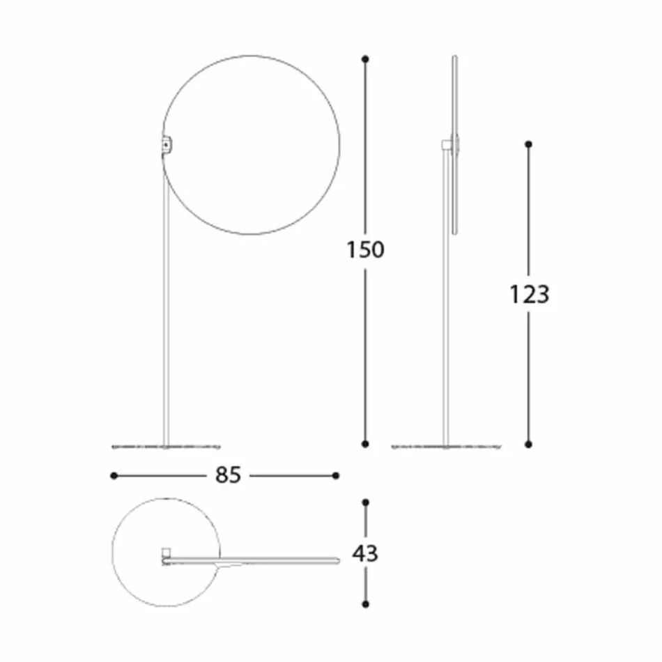 Parasol din stofă cu structură din aluminiu - Protecție solară Emma de la Varaschin Viadurini