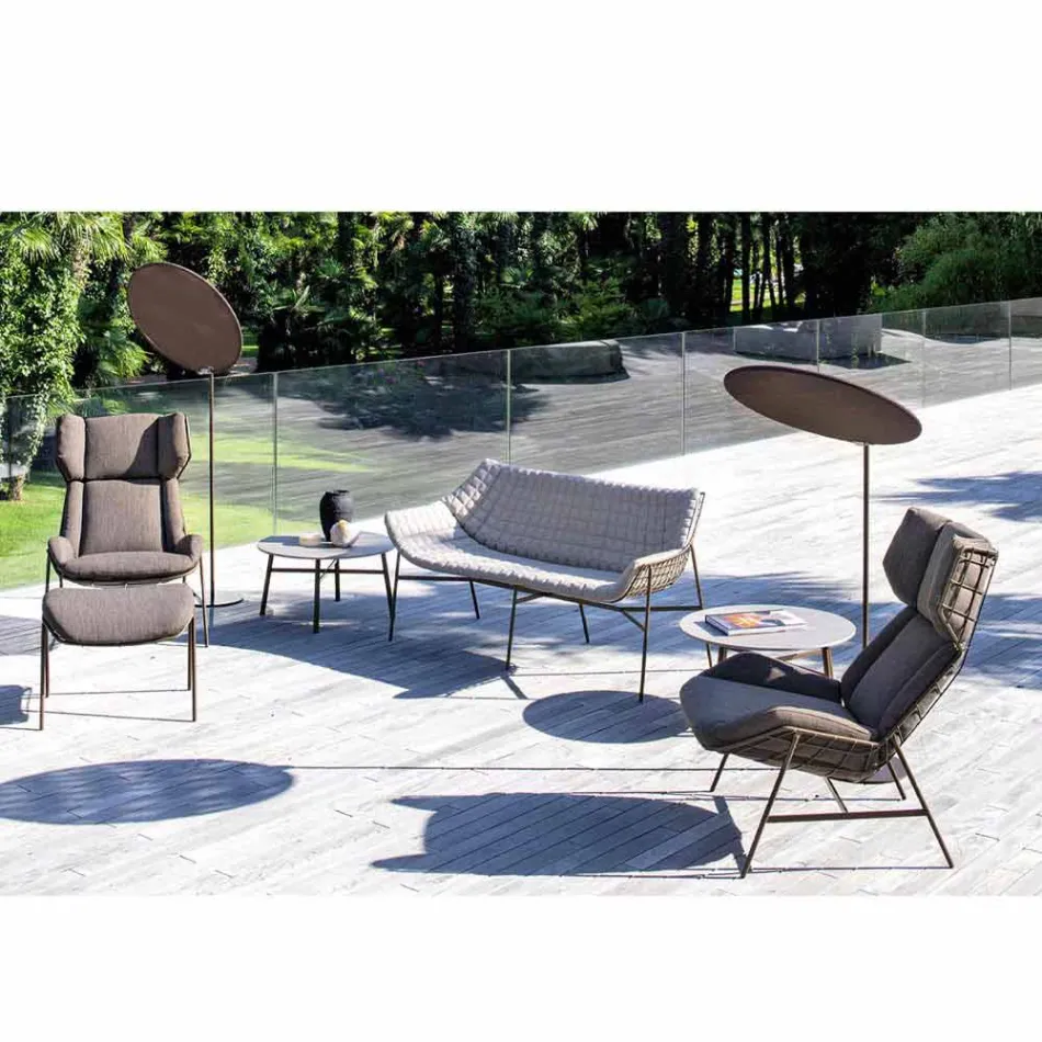 Parasol din stofă cu structură din aluminiu - Protecție solară Emma de la Varaschin Viadurini