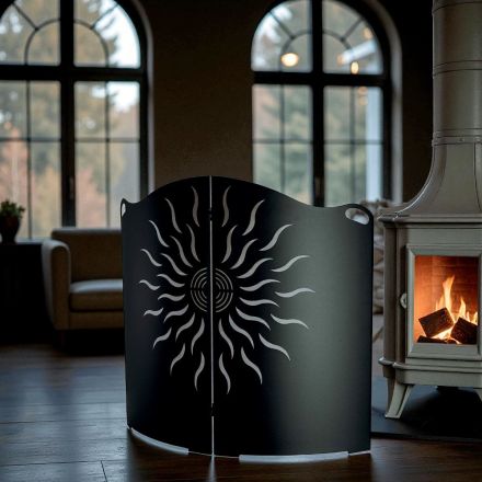 Apărător curbat pentru aragaz cu 2 uși metalice fabricat în Italia - rață Viadurini