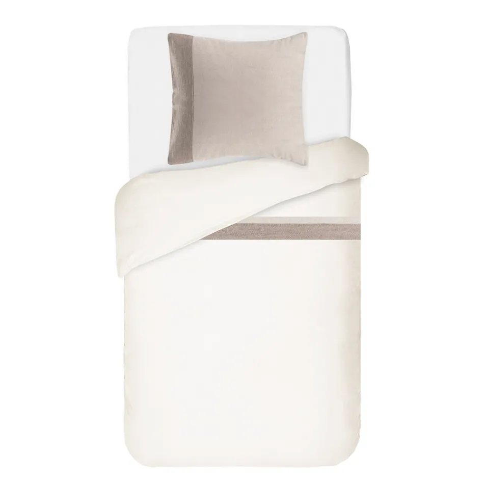 Set cuvertură de pilota din 90% bumbac și 10% in cu 1 față de pernă Fabricat în Italia - Nestle Viadurini