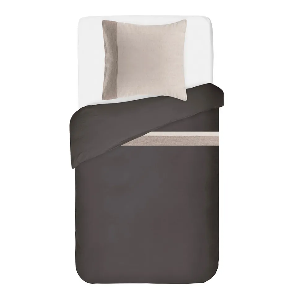 Set cuvertură de pilota din 90% bumbac și 10% in cu 1 față de pernă Fabricat în Italia - Nestle Viadurini