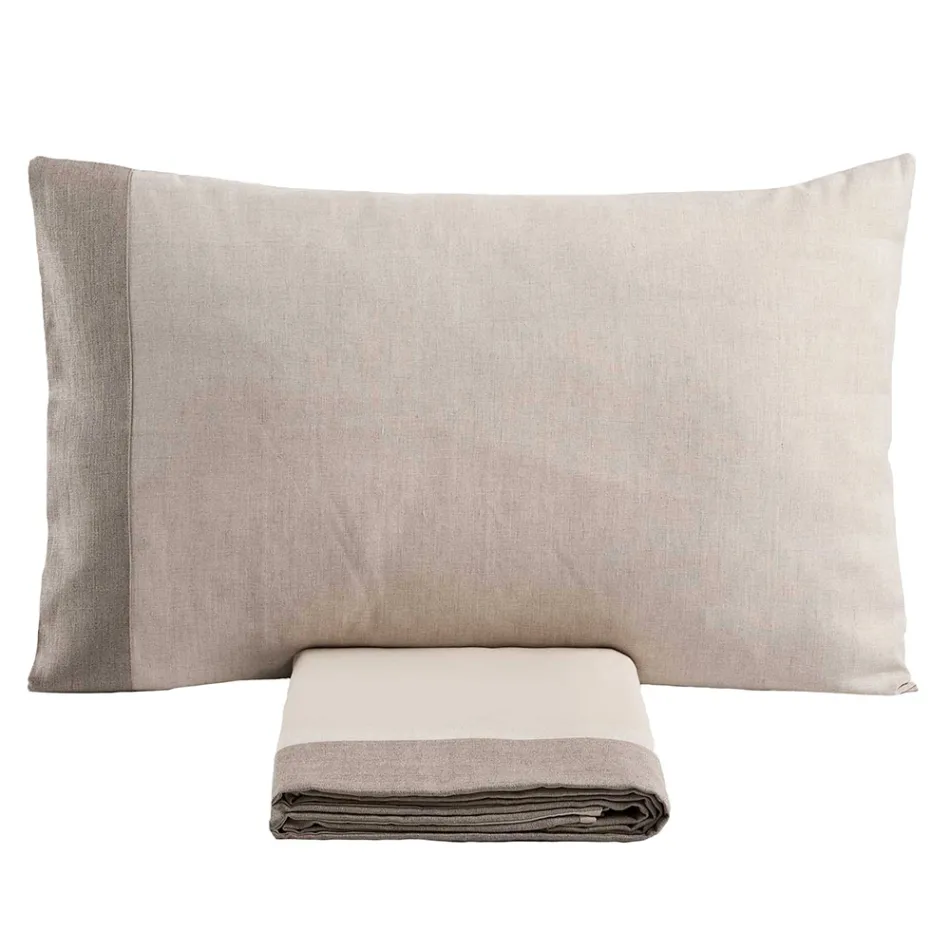 Set cuvertură de pilota dublă din 90% bumbac și 10% in Made in Italy - Nestle Viadurini