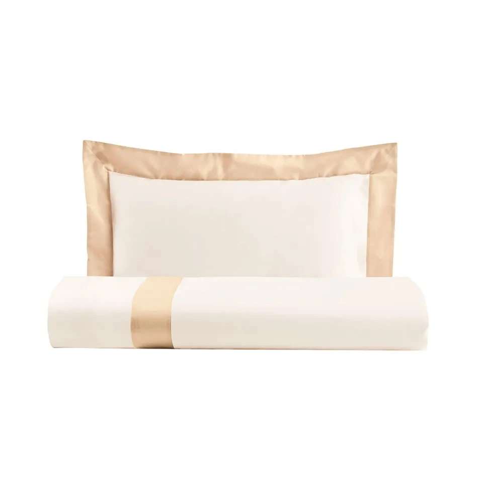 Set cuvertură pătrată o singură dată și jumătate din bumbac 100% și satin bumbac 10% - Detaliu Viadurini