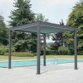 Pergola 3x4 mt din Aluminiu Vopsit Antracit cu Manivela - Levante