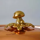 Ghiveci înalt în cupru conservat cu mâner și capac 20 cm - Mariarita Viadurini