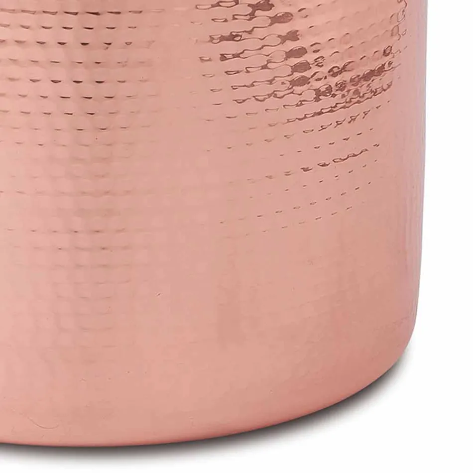 Oală înaltă în cupru conservat cu mâner și capac 28 cm - Mariarita Viadurini