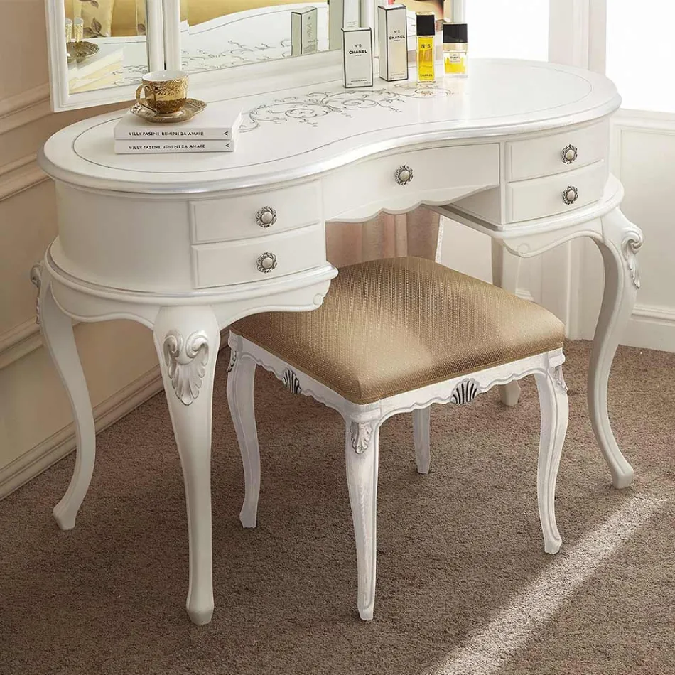 Pieptene de machiaj clasic din lemn cu oglinda Made in Italy - Cambrige Viadurini